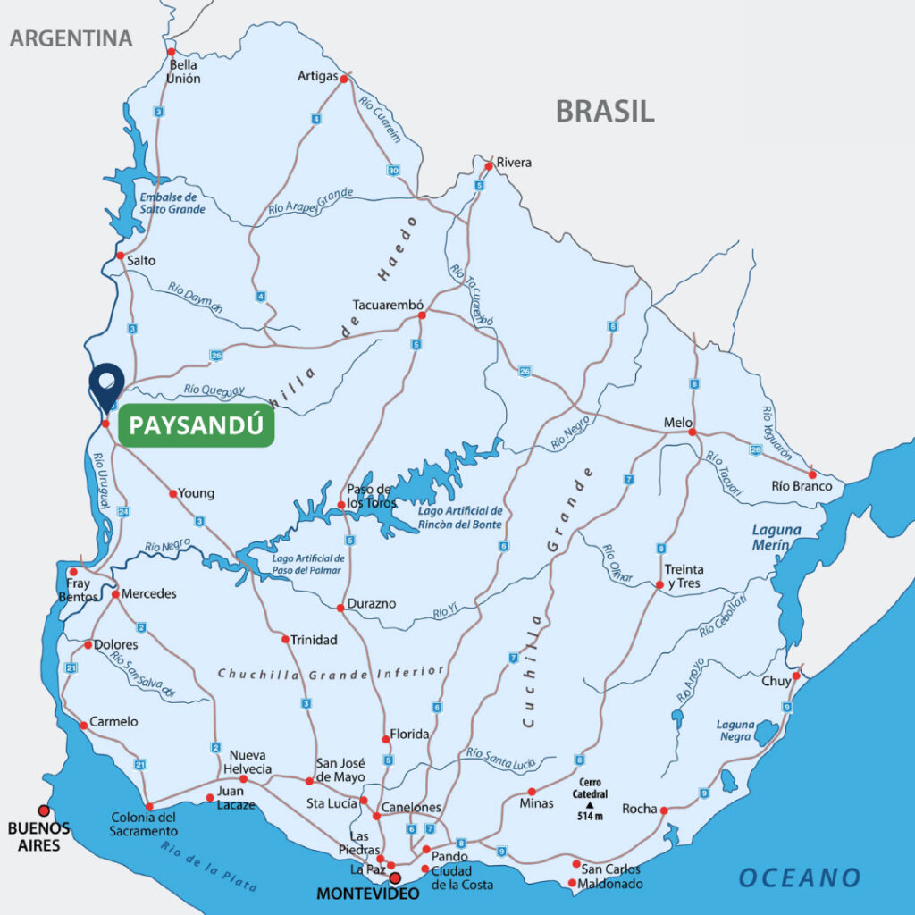Paysandú Ciudad - Ubicación